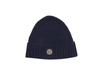 Stone Island Kids Beanie Hat "Blue"