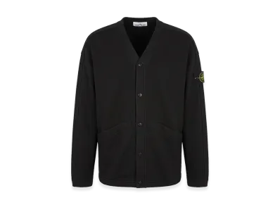 Stone Island Sleeve Logo V-Neck Cardigan with Pockets "Black"