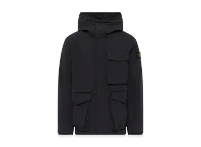 Stone Island Micro Twill Logo Full Zip Blouson "Black"