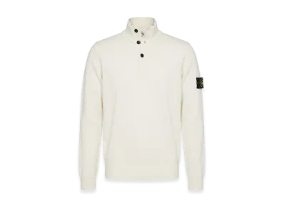 Stone Island Half Button Knit "White"