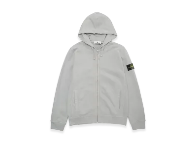Stone Island Fleece-Lined Logo Patch Full Zip Hoodie "Gray"
