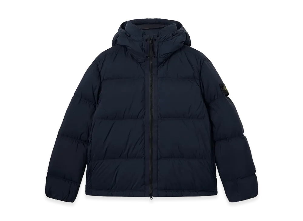 Stone Island Tear-Resistan Down Jacket with Detachable Hood "Blue"