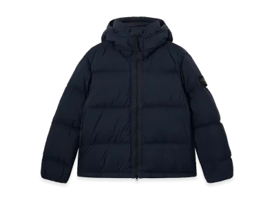 Stone Island Tear-Resistan Down Jacket with Detachable Hood "Blue"