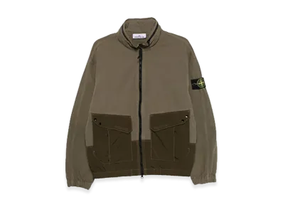 Stone Island Organic Panama Cotton Nylon Garment Dyed "Green"