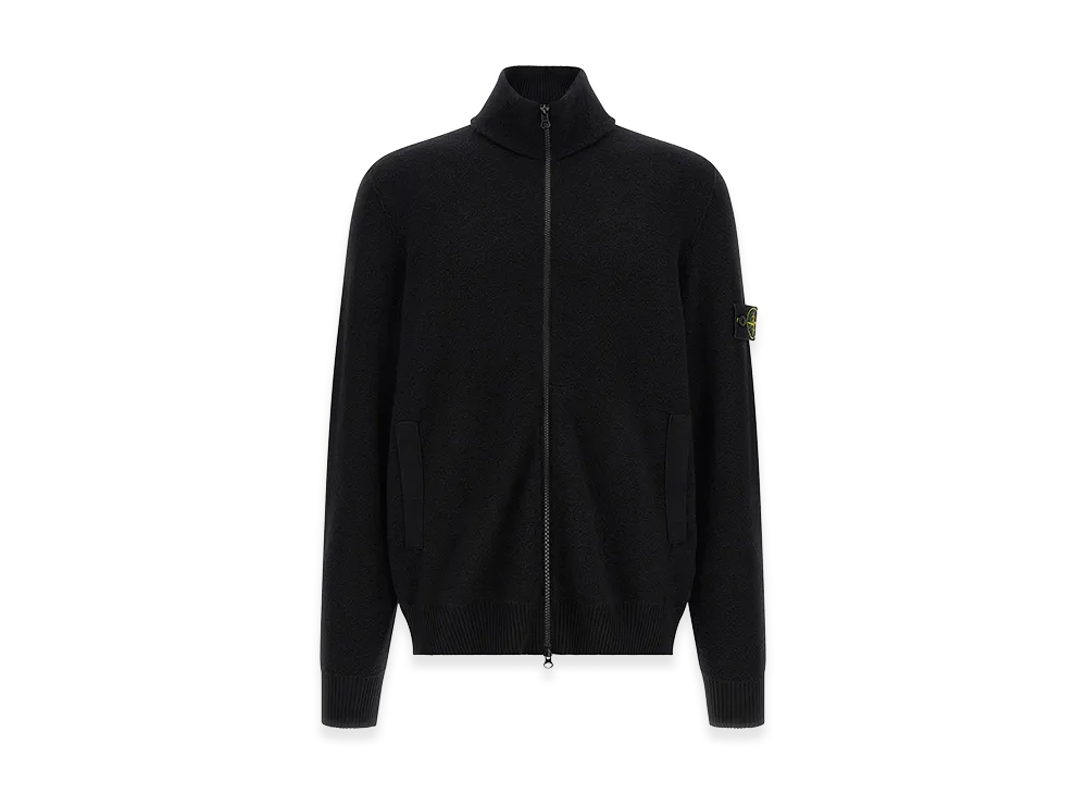 Stone Island badge Cardigan "Black"