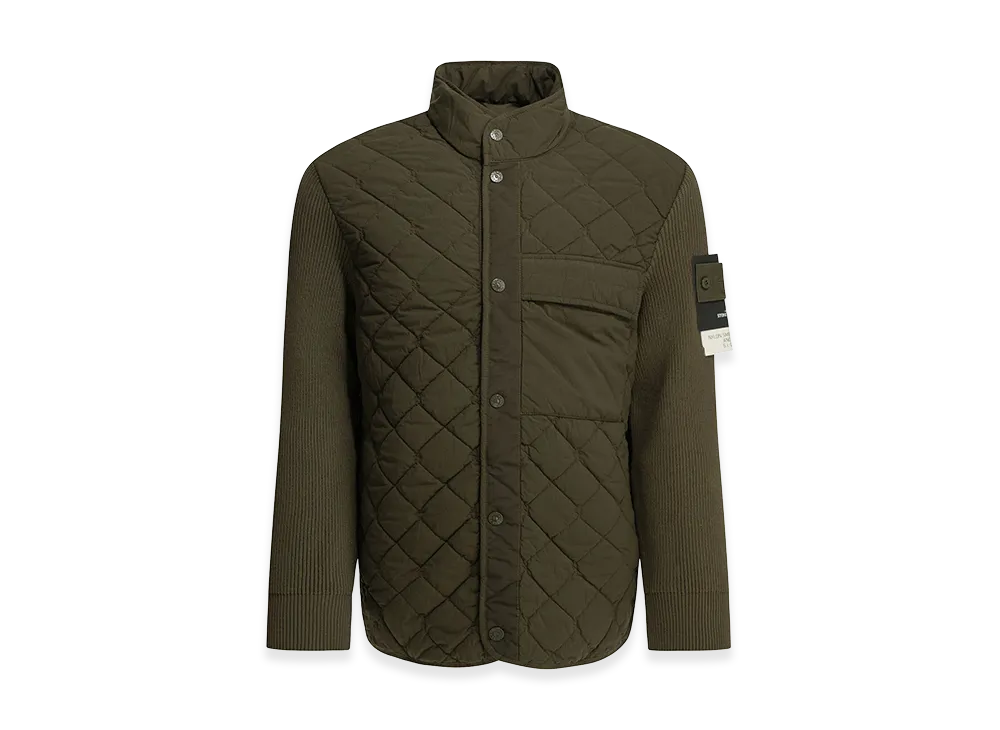 Stone Island Quilted Jacket with Logo "Green"