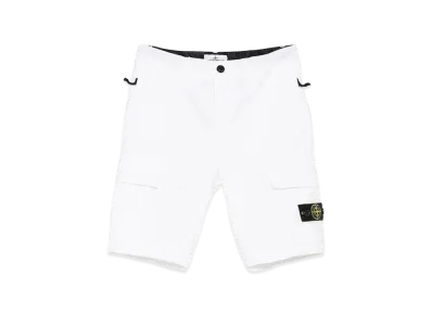 Stone Island Bermuda Shorts with Logo "White"