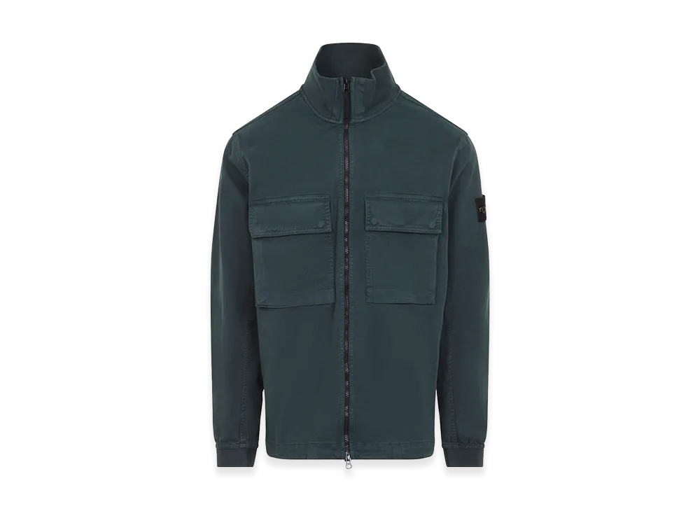 Stone Island Cotton Shirt Jacket "Dark Green"