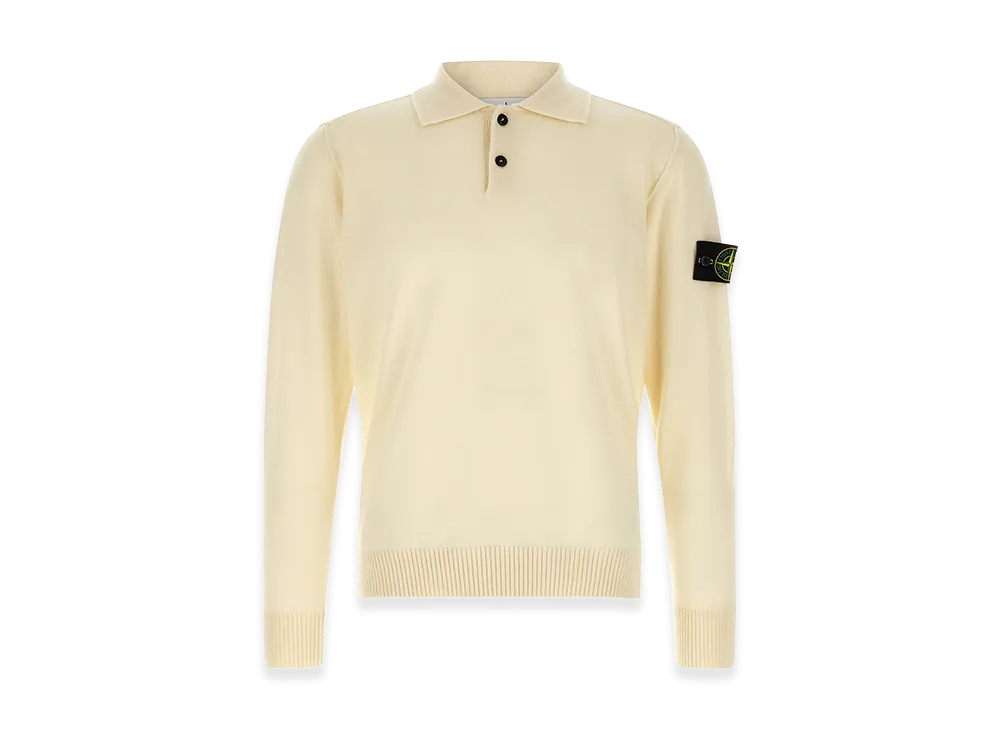 Stone Island Rws Knit Polo Shirt "White"