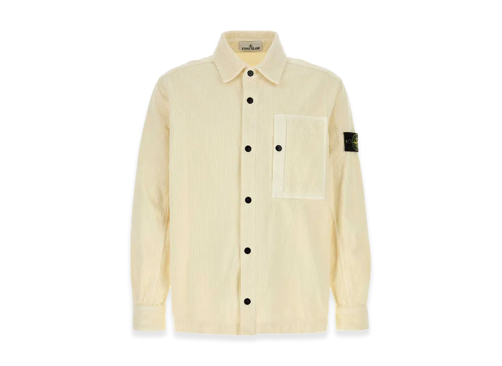 Stone Island Corduroy Shirt "White/Ivory"