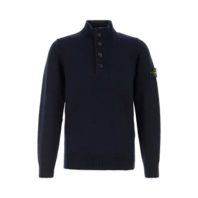 Stone Island Wool Blend Sweater "Midnight Blue"