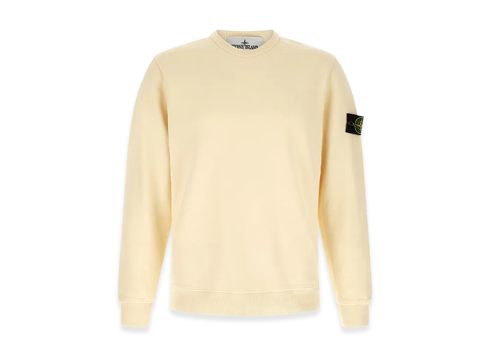 Stone Island Crew Neck Cotton Jersey Sweatshirt "White"
