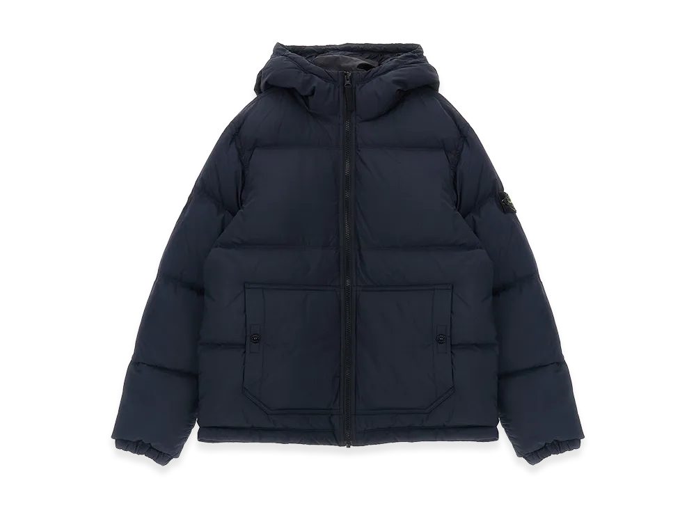 Stone Island Kids badge Down Jacket "Blue"
