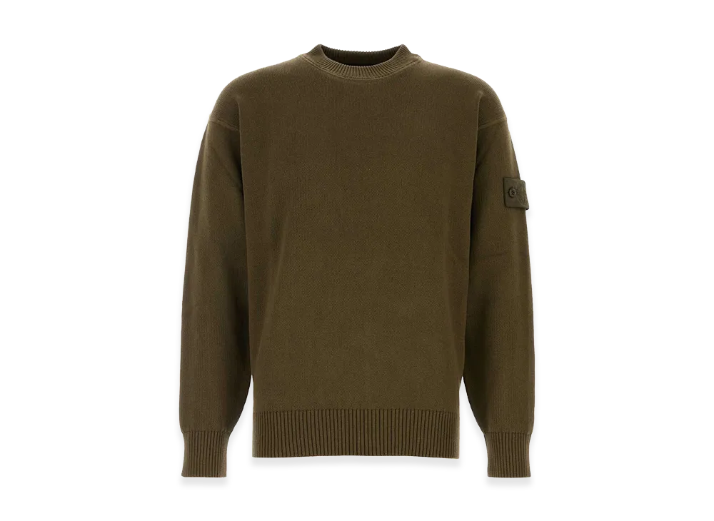 Stone Island Cotton Blend Sweater "Olive Green"