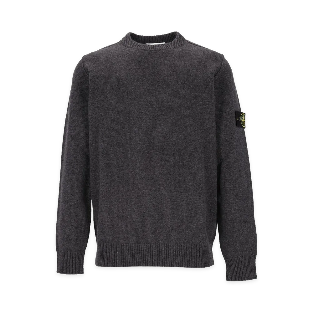 Stone Island Lambswool Crew Neck Sweater "Gray"