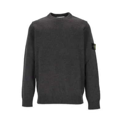 Stone Island Lambswool Crew Neck Sweater "Gray"