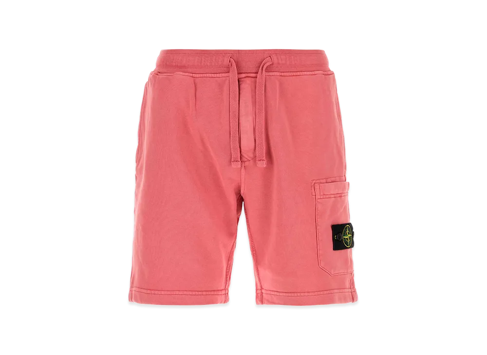 Stone Island Dark Cotton Bermuda Shorts "Bordeaux/Pink"