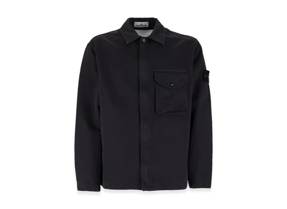 Stone Island Overshirt in Twill Di Cotone "Blue"