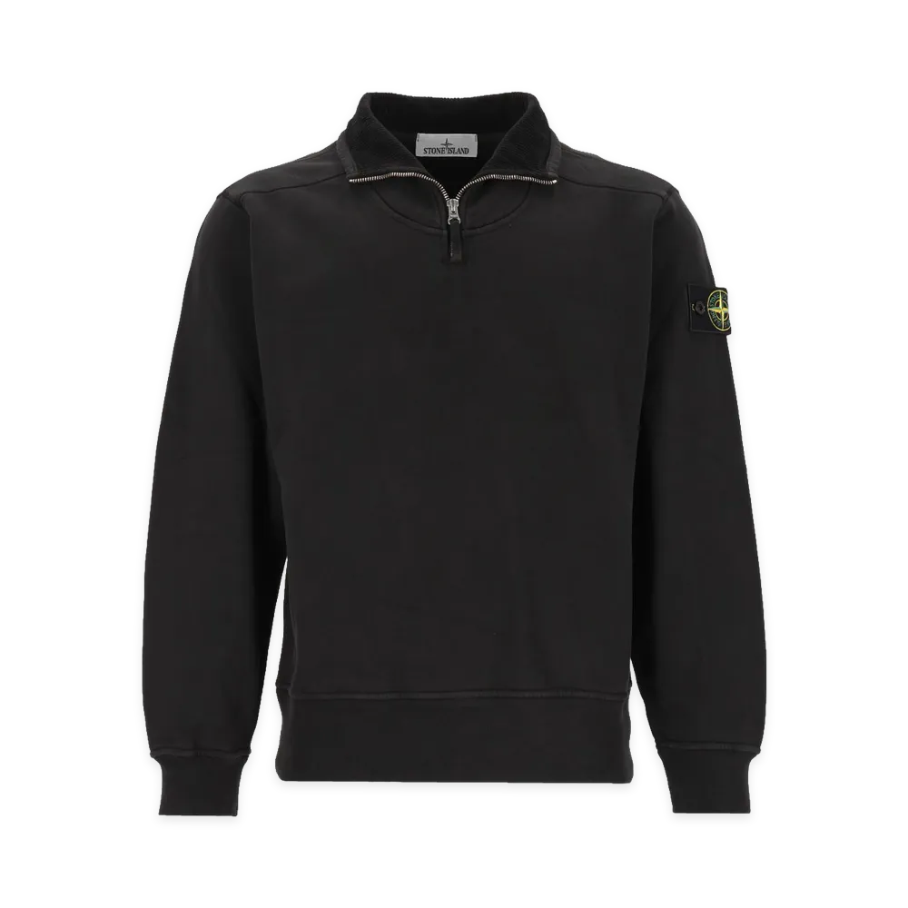 Stone Island Zip Sweatshirt "Black"