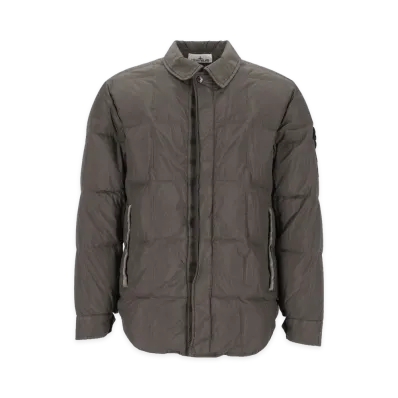 Stone Island Quilted Shirt Down Jacket "Gray"