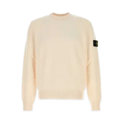 Stone Island Wool Sweater "White/Ivory"