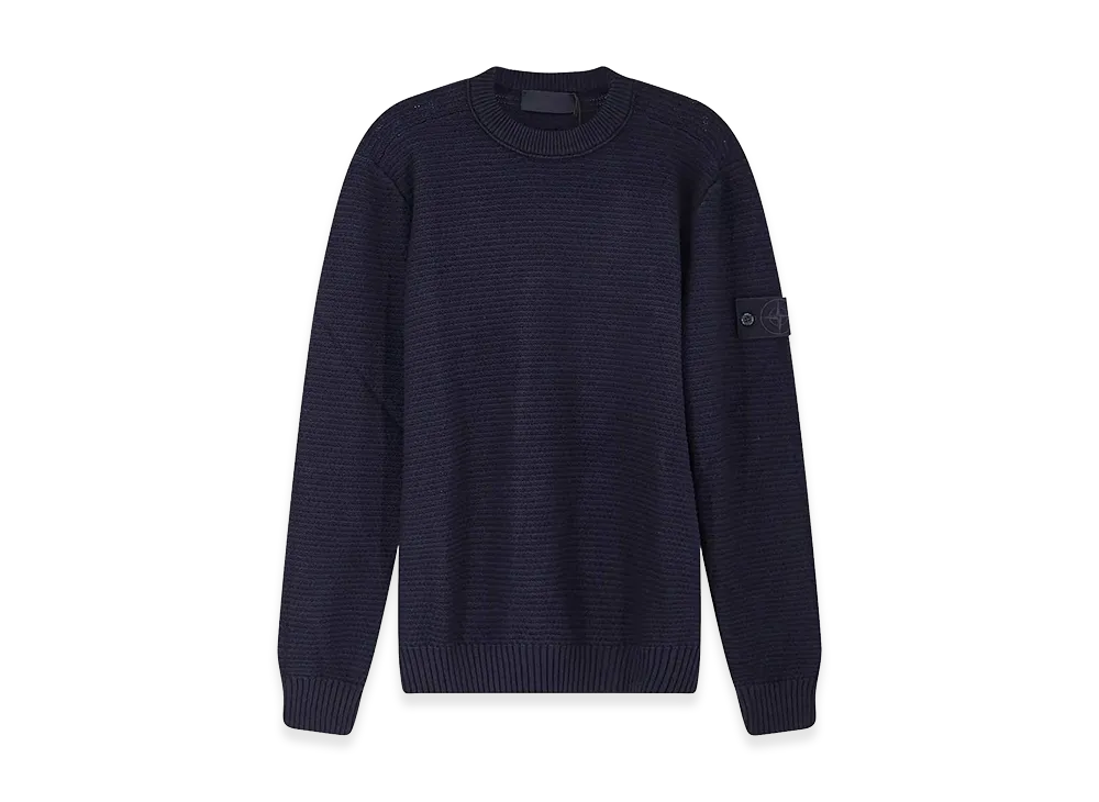 STONE ISLAND ダークブルーニットセーター メンズ ファッション 【公式
