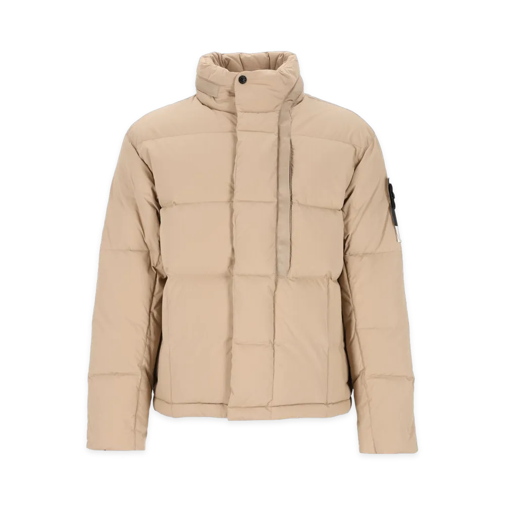 Stone Island Quilted Down Jacket with Hood "Beige"