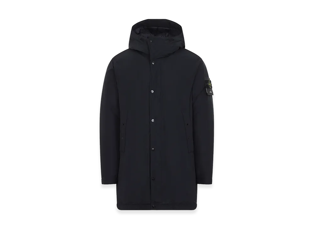 Stone Island Parka Lungo Imbottito Con Antigoccia "Black"