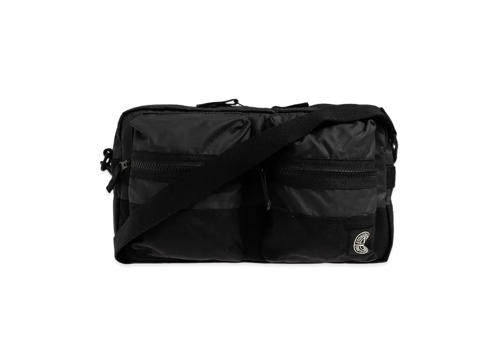 Stone Island Borsa A Tracolla Rimovibile Con Tasche Multiple "Black"