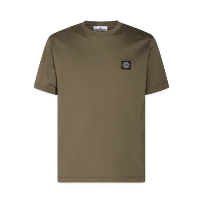 Stone Island Cotton T-Shirt "Army Green"