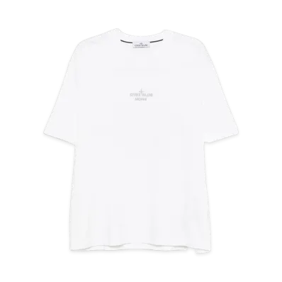 Stone Island T-Shirt Vestibilita Regular Con Stampa `archivio` "White"