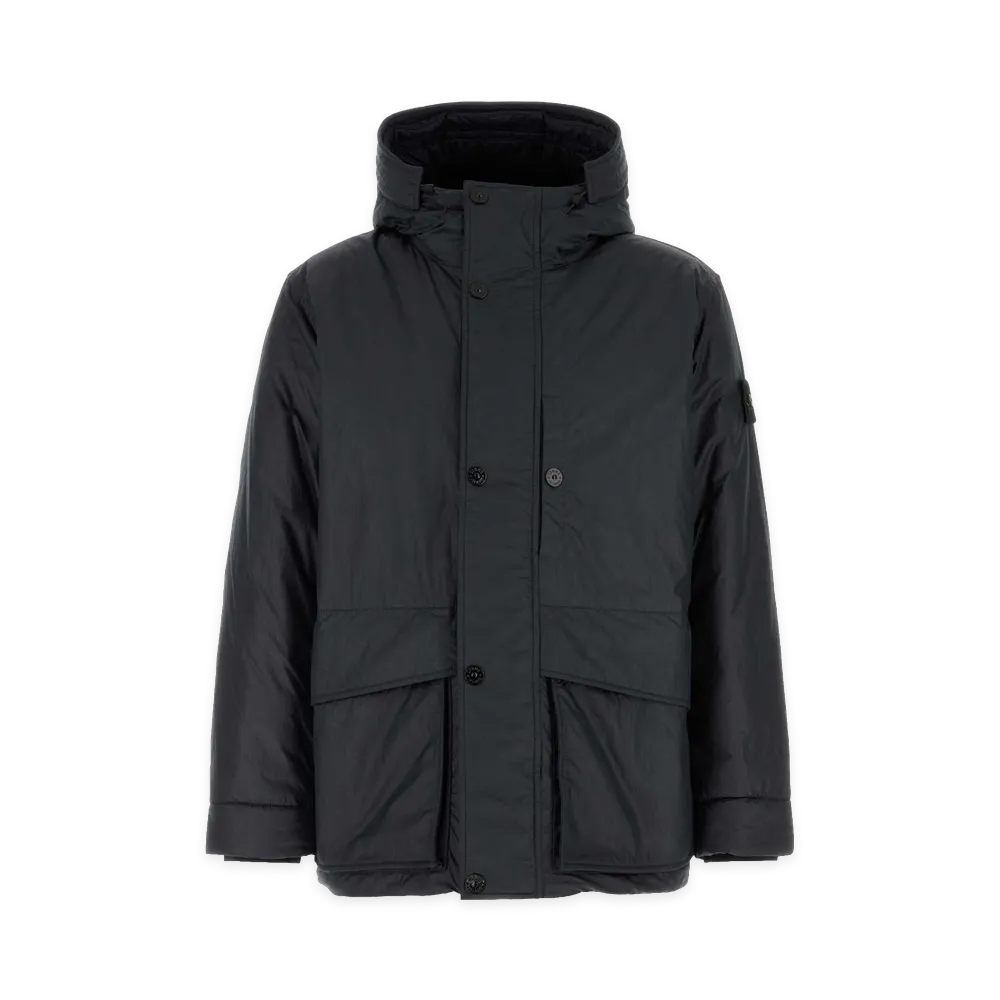 Stone Island Nylon and Polyester Parka "Midnight Blue"