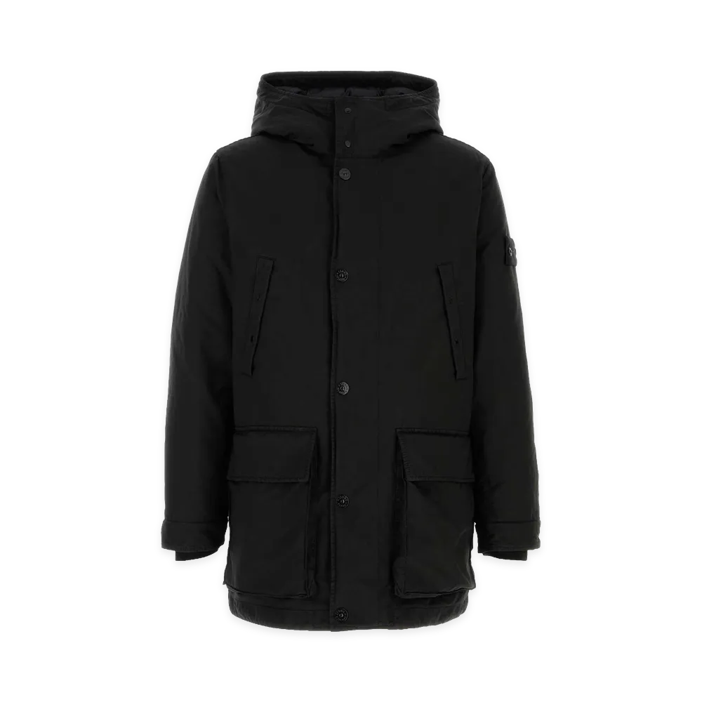 Stone Island Polyester Blend Down Jacket "Black"