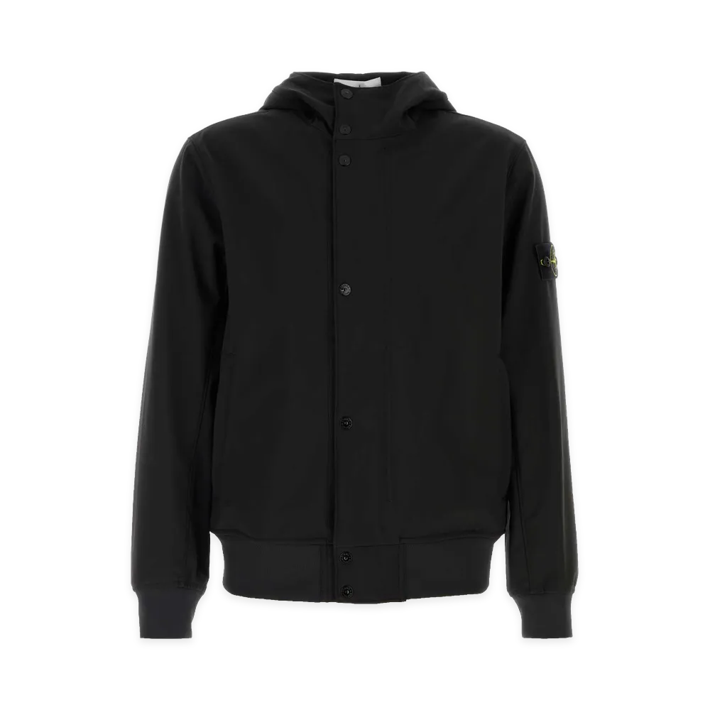 Stone Island Stretch Polyester Jacket "Black"