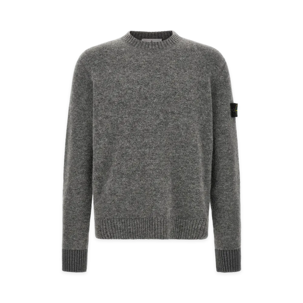 Stone Island 5100050 Crew Neck Sweater with Logo Badge "Gray"