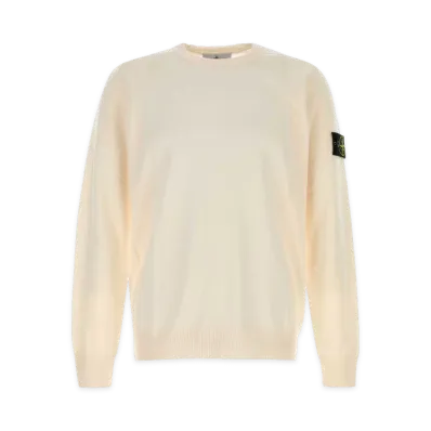 Stone Island Wool Sweater "White/Ivory"