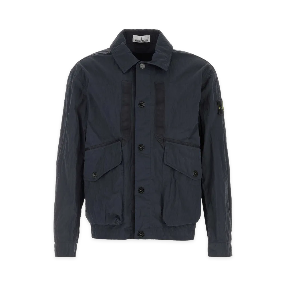 Stone Island Nylon Windbreaker "Dark Blue"