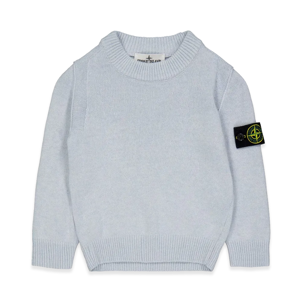 Stone Island Kids' Crew Neck Knitted Top "Azzurro"
