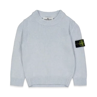 Stone Island Kids' Crew Neck Knitted Top "Azzurro"