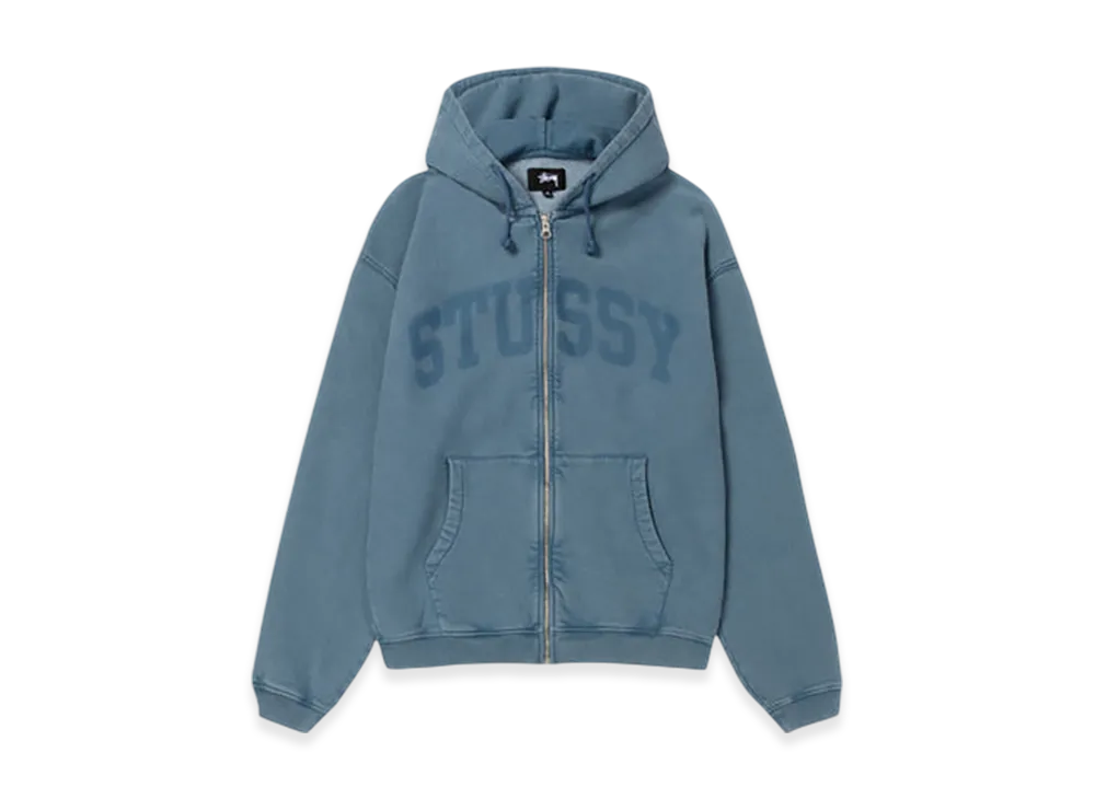 Stussy Faded Graphic Zip Hoodie "Washed Navy"