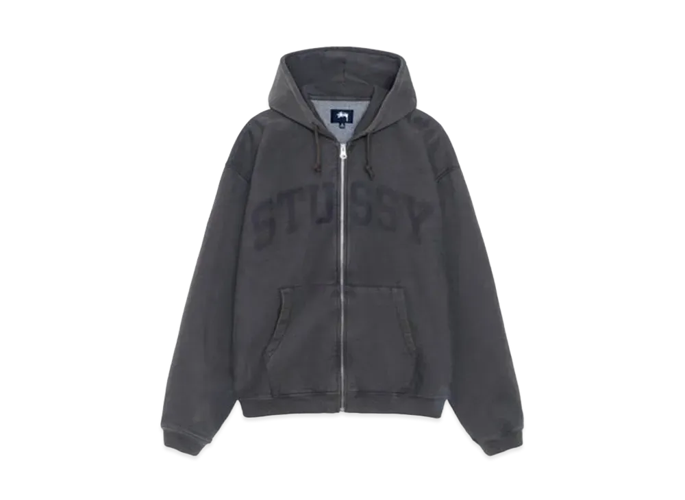 Stussy Faded Graphic Zip Hood "Washed Black"