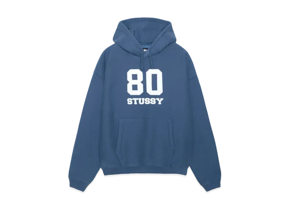 ステューシー 80 リラックス フード クルー "ブルー" 118569