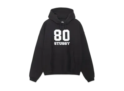 Stussy 80 Relaxed Hood Crew "Washed Black"
