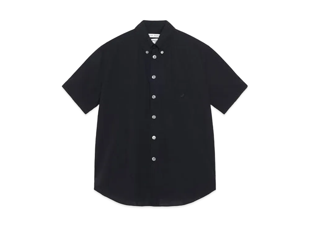 Stussy x Our Legacy Work Shop Borrowed Shirt Short Sleeve "Black Clean Seersucker"