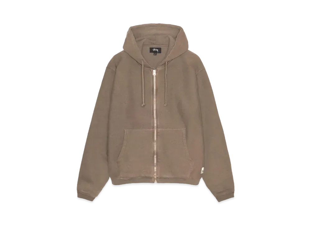 Stussy Waffle Lined Zip Hoodie "Brown"