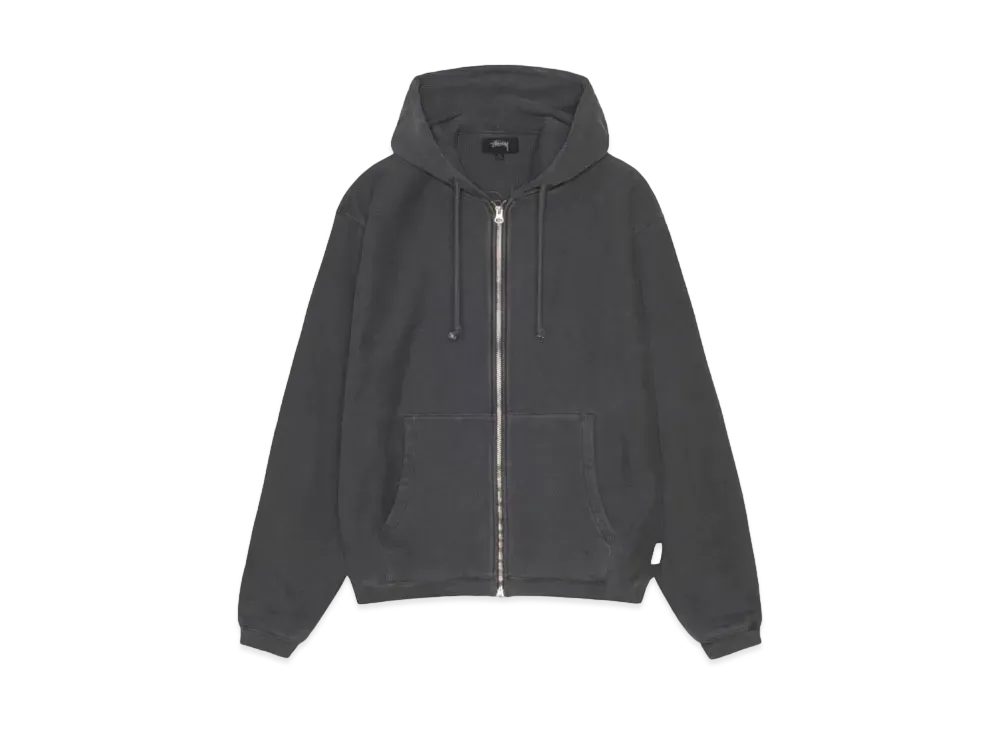 Stussy Waffle Lined Zip Hoodie "Black"