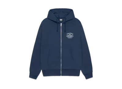 Stussy Worldwide Zip Hoodie "Navy"