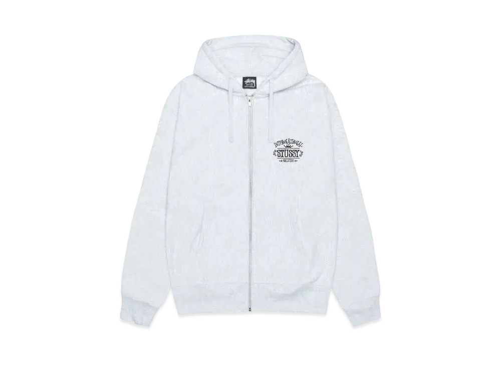 Stussy Worldwide Zip Hoodie "Ash Hether"