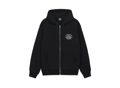 Stussy Worldwide Zip Hoodie "Black"
