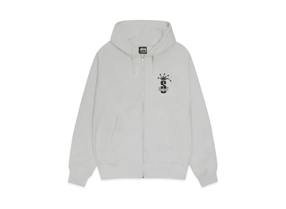 Stussy Crown Band Zip Hoodie "Fog"